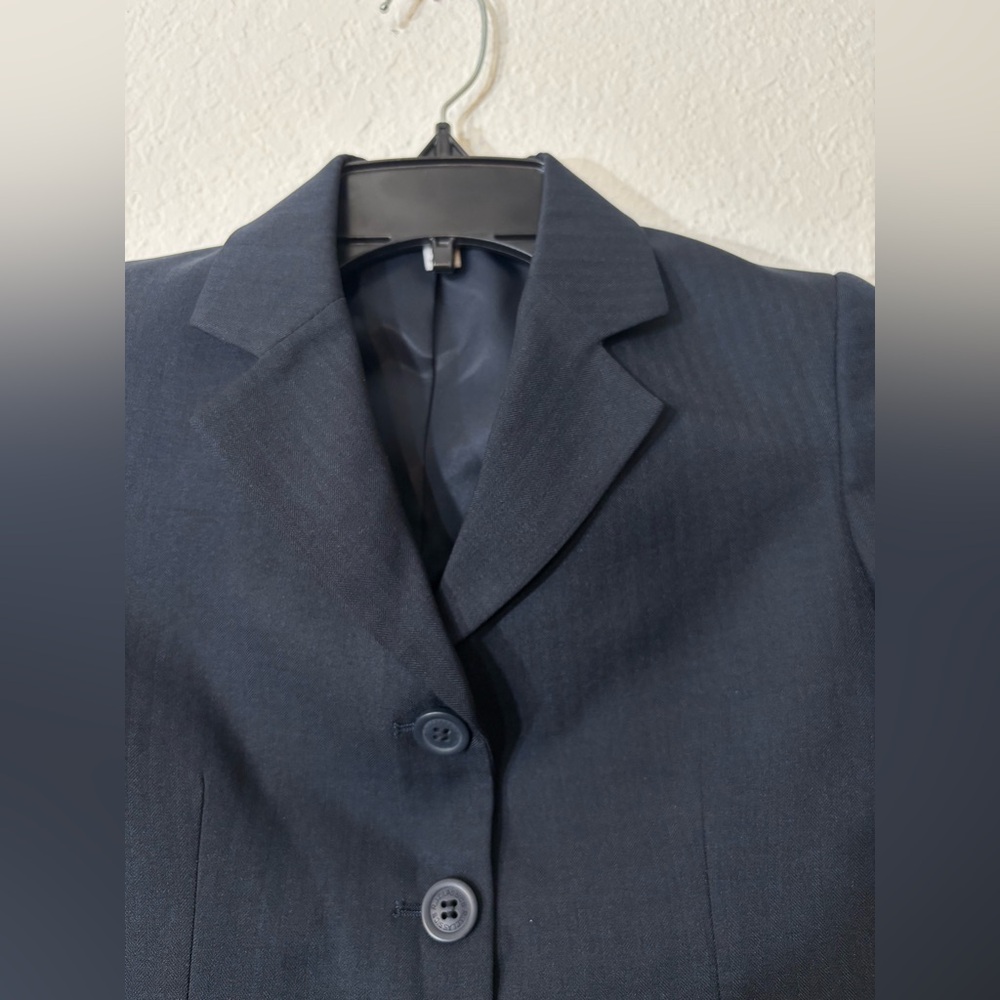 RJ Classics Hampton Show Coat Navy Youth 14S Equestrian Riding Jacket 3 Button - Picture 4 of 10